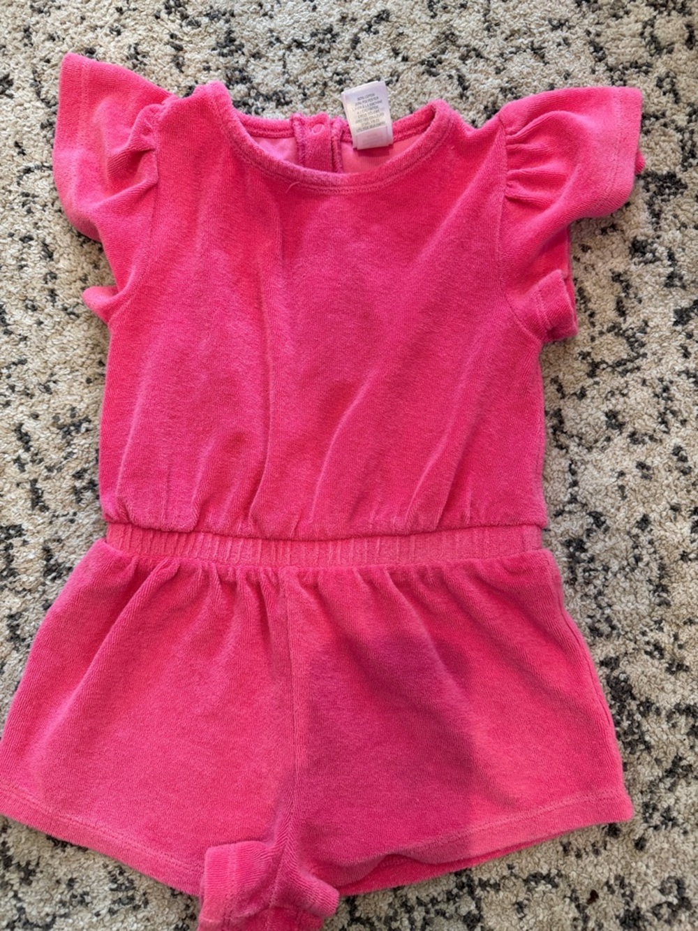 Tucker + Tate Bright Pink Terry Romper